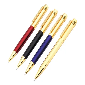 หรูหราคุณภาพสูง 855 พิมพ์สีทองธุรกิจของทำงานปานกลาง Nib Ballpoint ปากกากเรียนใหม่เครื่องเขียนโรงเรียนอุปกรณ์ทองปากกา