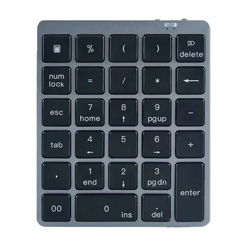 อลูมิเนียม Numeric อบใช้คอมพิวเตอร์เครือข่ายไร้สาย Keypad บลูทูธ Numpad เพียงน้อย Protable สำหรับหน้าต่างแล็ปท็อปทางการเงินคนอื่น