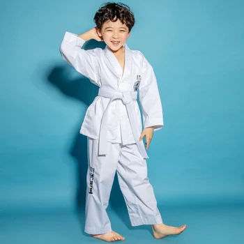 อาชีพที่ ITF Taekwondo เครื่องแบบขาวเป็นมืออาชีพ Taekwondo Dobok จัดงานแต่งงานอย่างยอด Embroidery Taekwondo ชุดสำหรับเด็กผู้ใหญ่