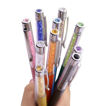 อีก 20 หมายเลข pct คริสตัลปากกาโลหะ Ballpoint ปากกาปากกาของขวัญ Capacitor ปากกาหนักเรียนเครื่องเขียนงานเขียนเลื่อนตำแหน่งปากกา
