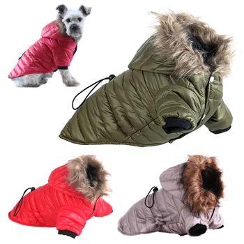 อ่อน Furry เสื้อฮู้ดค็อตตอบอุ่นหมาของเสื้อผ้าสำหรับเล็กสุนัข Windproof สัตว์เลี้ยงแจ็คเก็ตลูกหมาเสื้อหน้าหนาวเสื้อผ้าสำหรับ Yorkies ชีวาวา