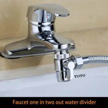 เปลี่ยน Faucet อะแดปเตอร์ห้องครัวจมองตัวแบ่ Diverter หัวใจที่ยังมีชีวิตยังหายน้ำดักฟังแก้ไขลวดลายจุดเชื่อมต่อ Stencils สำหรับห้องน้ำ Bidet องน้ำห้องครัว Faucet Accessorie