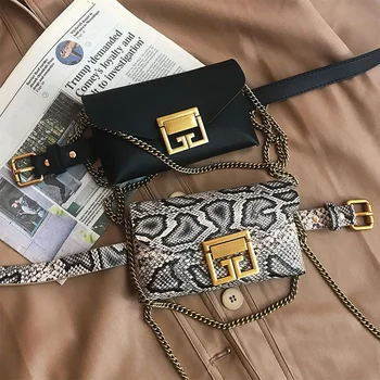 เอวกระเป๋าสำหรับผู้หญิงหรูหราออกแบบกระเป๋าของแฟชั่นห่วงโซ่ Rivet เข็มขัดถุงไหล่ Crossbody หน้าอกฝูง Handbags โทรศัพท์กระเป๋า