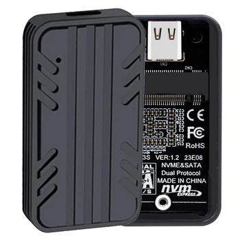 เอ็ม 2 NVMe แข็งของรัฐขับชนิด-C USB3.1 องเว็บเบราว์เซอร์ภายนอก Enclosure Gen210Gbps เคลื่อนที่ฮาร์ดดิสก์ของกล่องแบบดูอัลโพรโทคอล SSD คดีสำหรับ SSD 2230