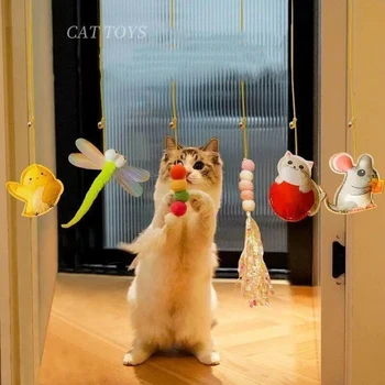 แบบโต้ตอบแมวของเล่นแขวนการจำลองแมวของเล่นตลกตัวเอง-เฮ้โต้ตอบของเล่นสำหรับลูกแมวเล่น Teaser องตรวจค้นของเล่นแมวตัวอุปกรณ์
