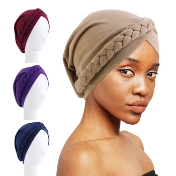 แฟชั่นผู้หญิงมุสลิมเปียนหัวหาผ้าโพกหัวก่อนห่อเปิด Headscarf ปกปิดเป็นมะเร็งคีโม Islamic อาหรับหมวกหมวกผมการสูญเสียฝากระโปร Beanies