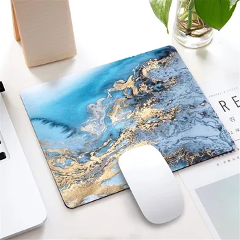 แฟชั่นมอนอร์ดิกรูปแบบ Mousepad สำหรับแลปท็อป Marbling โต๊ะคอมพิวเตอร์รองจาเมาส์ผัดข้อมือที่เหลือบนโต๊ะรองจาออฟฟิศโต๊ะเครื่องประดับ