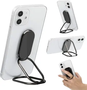 โทรศัพท์แหวนบันิ้ว Kickstand 360 ระดับการหมุนรอบโลหะโทรศัพท์มือถือแหวนมั่น Foldable โทรศัพท์ขอยืนสำหรับแม่เหล็กรถจั