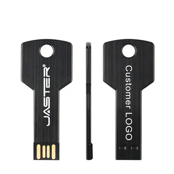 โลหะกุญแจแบบเคลื่อนย้ายได้พอร์ต USB 2.0 บนแฟลชไดร์ฟฟรีเลเซอร์อยสลักชื่อโลโก้ปากกาขับรถ 64GB/32GB/16GB/8GB/4GB เมโมรีสติ้ก(ms)แท้จริงแน่