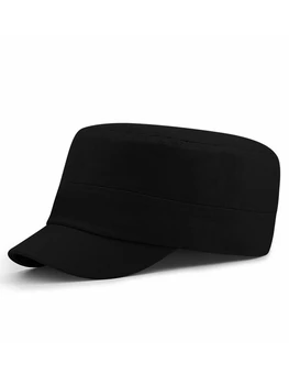 ใหญ่ขนาดของแดดหมวกเต็มใกล้ชิดแฟลตกองทัพหมวกผู้ชายย่อ Peaked ฟิสร่างกายหมวกอีกอย่างขนาดของสวมหมวกเบสบอล S 55-56cm M 56-59cm L60-63cm