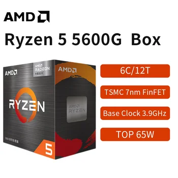 ใหม่ AMD Ryzen 55600G R55600G กล่องหน่วยประมวลผลพื้นที่ทำงานหน่วยประมวลผล name จากซ็อกเกต AM43.9 GHz หก-Core เที่ยง-ด้า 65W DDR4