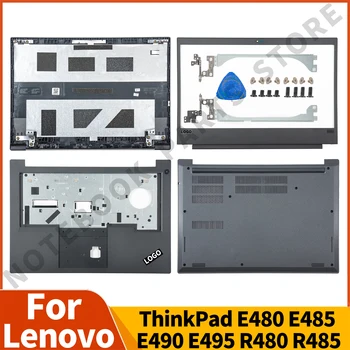ใหม่สำหรับ Lenovo ThinkPad E480 E485 E490 E495 R480 R485 สมุดบันทึกส่วนตัวพิมพ์เล็ก LCD ฐานปกปิดหน้า Bezel Palmrest ด้านล่างคดี