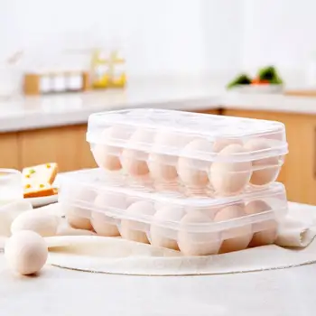 ไข่ตู้คอนเทนเนอร์จัดการไข่ห้องเก็บของกล่อง 10/15/24 Girds เพิ่งทำให้ชัดเจนกล่องพลาสติกสำหรับตู้เย็น