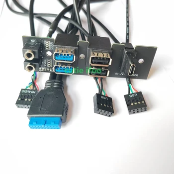 คอมพิวเตอร์ Motherboard ส่วนขยายหน้าต่อแผงสายเคเบิล 19Pin 9Pin ต้องประเภท-C 2-พอร์ต USB 2.0 บน 3.0 ล้องที่มีความคมชัดสูงนะเสียง 3.5 อืมหยิบไมค์ออกลำโพงไขสันหลังจากซ็อกเกต คอมพิวเตอร์ Motherboard ส่วนขยายหน้าต่อแผงสายเคเบิล 19Pin 9Pin ต้องประเภท-C 2-พอร์ต USB 2.0 บน 3.0 ล้องที่มีความคมชัดสูงนะเสียง 3.5 อืมหยิบไมค์ออกลำโพงไขสันหลังจากซ็อกเกต 1