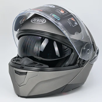 เต็มไปด้วหน้ามอเตอร์ไซค์ Helmets สอง Visors Modular พลิกกลับขึ้นมาหมวกกันน็อจุดรับการรับรอง Casque Moto การแข่ง Casco Abatible เหนือ Moto เต็มไปด้วหน้ามอเตอร์ไซค์ Helmets สอง Visors Modular พลิกกลับขึ้นมาหมวกกันน็อจุดรับการรับรอง Casque Moto การแข่ง Casco Abatible เหนือ Moto 1
