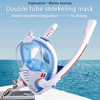 ใหม่สองเครื่องช่วยหา Snorkeling น้ำหน้ากากเต็มหน้าแห้งรูปแบบ swiming snorkel ตั้งค่าอุปกรณ์อยู่ใต้น้ำมาเกือเครื่องประดับ ใหม่สองเครื่องช่วยหา Snorkeling น้ำหน้ากากเต็มหน้าแห้งรูปแบบ swiming snorkel ตั้งค่าอุปกรณ์อยู่ใต้น้ำมาเกือเครื่องประดับ 1
