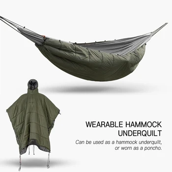 Multifunctional Hammock Underquilt ถุงนอนฤดูหนาวอบอุ่น Hammock อยู่ใต้ผ้าห่มปันโจสำหรับตั้งแคมป์กันการเดินทางแกว่งกับกระเป๋า Multifunctional Hammock Underquilt ถุงนอนฤดูหนาวอบอุ่น Hammock อยู่ใต้ผ้าห่มปันโจสำหรับตั้งแคมป์กันการเดินทางแกว่งกับกระเป๋า 2