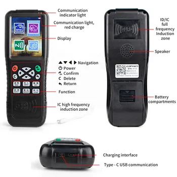 NFC ฉลาดบัตรเครื่องมืออ่านนักเขียน RFID Copier 125KHz 13.56 เมกะเฮิรตซ์พอร์ต USB Fob โปรแกรมเมอร์คัดลอกเข้ารหัสกุญแจกับเสียงออกอากาศ X100 NFC ฉลาดบัตรเครื่องมืออ่านนักเขียน RFID Copier 125KHz 13.56 เมกะเฮิรตซ์พอร์ต USB Fob โปรแกรมเมอร์คัดลอกเข้ารหัสกุญแจกับเสียงออกอากาศ X100 2