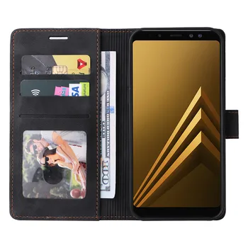 เครื่องหนังกระเป๋าคุมข้อมูลโทรศัพท์กระเป๋าคดีสำหรับ Samsung กาแล็กซี่ A8(2018)Etui วามหรูหราพลิกภาพหน้าปกสำหรับ Samsung A82018 A530F เป็น 8 คดี Coque เครื่องหนังกระเป๋าคุมข้อมูลโทรศัพท์กระเป๋าคดีสำหรับ Samsung กาแล็กซี่ A8(2018)Etui วามหรูหราพลิกภาพหน้าปกสำหรับ Samsung A82018 A530F เป็น 8 คดี Coque 2