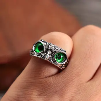 ใหม่ของวินเทจฮูนแหวนสำหรับผู้หญิงคนออกแบบหลากสีของแมวตานิ้วแหวนเงินสี Adjustable เปิดสัตว์สองสามเครื่องเพชร ใหม่ของวินเทจฮูนแหวนสำหรับผู้หญิงคนออกแบบหลากสีของแมวตานิ้วแหวนเงินสี Adjustable เปิดสัตว์สองสามเครื่องเพชร 2