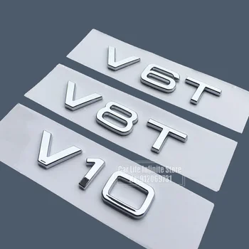 2x จดหมายจำนวน Emblem V6T V8T V10 รถ Styling Fender ด้านท้ายรถด้านหลังเครื่องสัญญลักษณ์หยิบสติ๊กเกอร์สำหรับออดี้ A4L A5 A6L A7 A8L TT RS7 SQ5 2x จดหมายจำนวน Emblem V6T V8T V10 รถ Styling Fender ด้านท้ายรถด้านหลังเครื่องสัญญลักษณ์หยิบสติ๊กเกอร์สำหรับออดี้ A4L A5 A6L A7 A8L TT RS7 SQ5 3