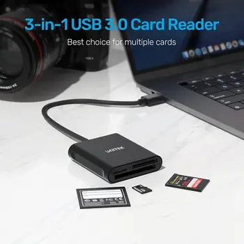 UNITEK 3 ใน 1 ตัวอ่านการ์ดพอร์ต USB 3.0 ต้อง SD โคร SD TF ซีเอฟแอนนามบัตรอะแดปเตอร์ SDXC SDHC น่วยความจำตัวอ่านการ์ดสำหรับพิวเตอร์แล็ปท็อป Cardreader UNITEK 3 ใน 1 ตัวอ่านการ์ดพอร์ต USB 3.0 ต้อง SD โคร SD TF ซีเอฟแอนนามบัตรอะแดปเตอร์ SDXC SDHC น่วยความจำตัวอ่านการ์ดสำหรับพิวเตอร์แล็ปท็อป Cardreader 3