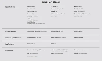 ใหม่สำหรับ AMD Ryzen 55600G R55600G 3.9 GHz หก-Core เที่ยง-ด้า 65W ตัวประมวลผลหลักหน่วยประมวลผล name L3=16M 100-000000252 จากซ็อกเกต AM4 และมีแฟน ใหม่สำหรับ AMD Ryzen 55600G R55600G 3.9 GHz หก-Core เที่ยง-ด้า 65W ตัวประมวลผลหลักหน่วยประมวลผล name L3=16M 100-000000252 จากซ็อกเกต AM4 และมีแฟน 3