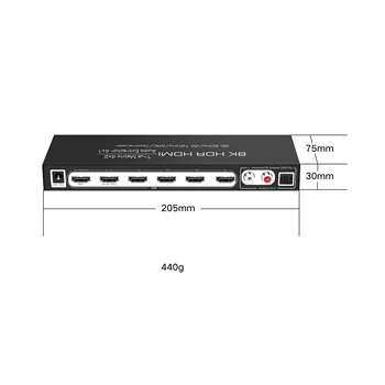 HDMI2.1 Switcher 4 ใน 1 ออกเสียง Extractor Dolby Atmos 7.1 บนระบเสียงวิดีโอเมทริกซ์ 4x2 องตัวแบ่สำหรับ 4K120Hz 8K60HZ PS5 เอ็กซ์บ็อกซ์เด็กผู้ชาย X 8K ทีวี HDMI2.1 Switcher 4 ใน 1 ออกเสียง Extractor Dolby Atmos 7.1 บนระบเสียงวิดีโอเมทริกซ์ 4x2 องตัวแบ่สำหรับ 4K120Hz 8K60HZ PS5 เอ็กซ์บ็อกซ์เด็กผู้ชาย X 8K ทีวี 4