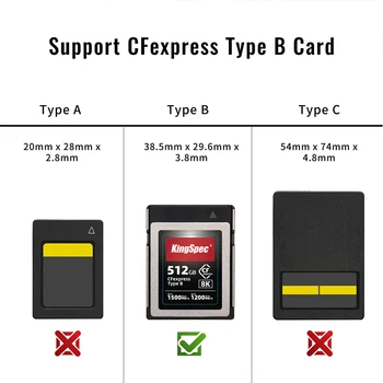 KingSpec CFexpress ประเภทบุตัวอ่านการ์ดพอร์ต USB 3.1 Am 210Gbps พิมพ์ C ความทรงจำบัตรอะแดปเตอร์สำหรับ Canon Nikon SLR กล้องเครื่องประดับ KingSpec CFexpress ประเภทบุตัวอ่านการ์ดพอร์ต USB 3.1 Am 210Gbps พิมพ์ C ความทรงจำบัตรอะแดปเตอร์สำหรับ Canon Nikon SLR กล้องเครื่องประดับ 4