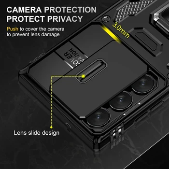 สำหรับ Samsung กาแล็กซี่ S23 Ultra S23+คดีกับแม่เหล็กแหวน Kickstand และกล้องปกปิดกองทัพเกรด Shockproof ปกป้องคดี สำหรับ Samsung กาแล็กซี่ S23 Ultra S23+คดีกับแม่เหล็กแหวน Kickstand และกล้องปกปิดกองทัพเกรด Shockproof ปกป้องคดี 4