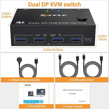 DisplayPort 1.4 KVM สลับคู่จพอร์ต USB Switcher ควบคุมองตัวแบ่ DP แสดงส่วนขยายเพิ่มเติมสำหรับพิวเตอร์แล็ปท็อปแบ่งแป้นพิมพ์ของเมาส์ DisplayPort 1.4 KVM สลับคู่จพอร์ต USB Switcher ควบคุมองตัวแบ่ DP แสดงส่วนขยายเพิ่มเติมสำหรับพิวเตอร์แล็ปท็อปแบ่งแป้นพิมพ์ของเมาส์ 5