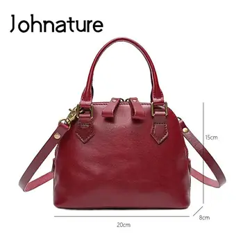 Johnature จริงใจหนังผู้หญิงเชลล์กระเป๋า 2022 ใหม่ Versatile แข็งของสีของธรรมชาติจริงของ Cowhide กระเป๋าเรียบง่ายเล็กถุงไหล่ Johnature จริงใจหนังผู้หญิงเชลล์กระเป๋า 2022 ใหม่ Versatile แข็งของสีของธรรมชาติจริงของ Cowhide กระเป๋าเรียบง่ายเล็กถุงไหล่ 5