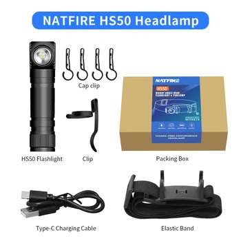NATFIRE Headlamp HS50 Name พอร์ต USB C Headlight 18650 แสงสว่างนำคบเพลิง 1000lm ไฟฉายกับแม่เหล็กหางทำงานแคมป์ไฟ NATFIRE Headlamp HS50 Name พอร์ต USB C Headlight 18650 แสงสว่างนำคบเพลิง 1000lm ไฟฉายกับแม่เหล็กหางทำงานแคมป์ไฟ 5