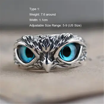 ใหม่ของวินเทจฮูนแหวนสำหรับผู้หญิงคนออกแบบหลากสีของแมวตานิ้วแหวนเงินสี Adjustable เปิดสัตว์สองสามเครื่องเพชร ใหม่ของวินเทจฮูนแหวนสำหรับผู้หญิงคนออกแบบหลากสีของแมวตานิ้วแหวนเงินสี Adjustable เปิดสัตว์สองสามเครื่องเพชร 5